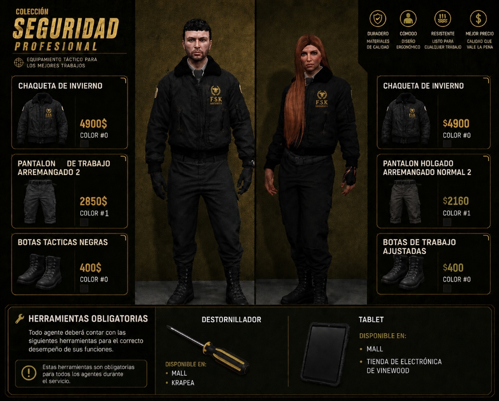 Uniforme Oficial FSK Security